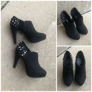 Catwalk Black Ankle Heels